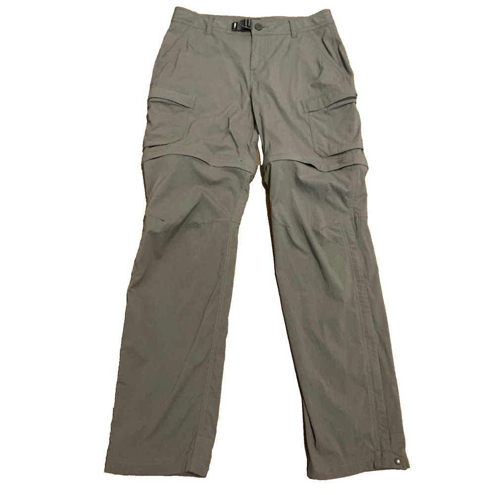 REI CO-OP Relaxed Fit Sahara Convertible Cargo Hiking Gray Pants 8 Reg Light